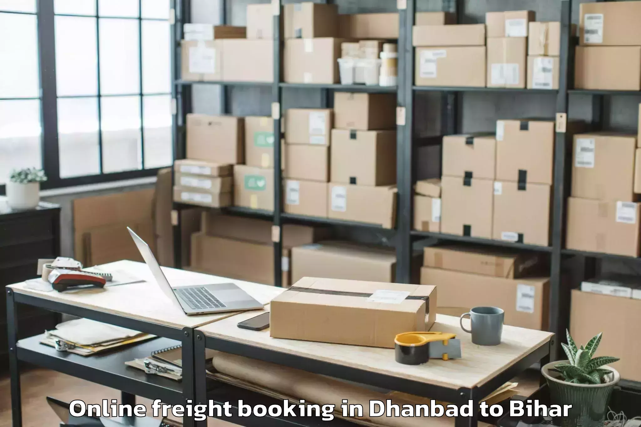 Comprehensive Dhanbad to Fulwariya Online Freight Booking